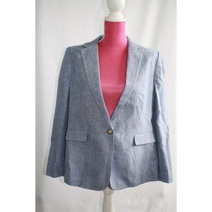 NWT Ann Taylor Blue Blazer Women Size 12